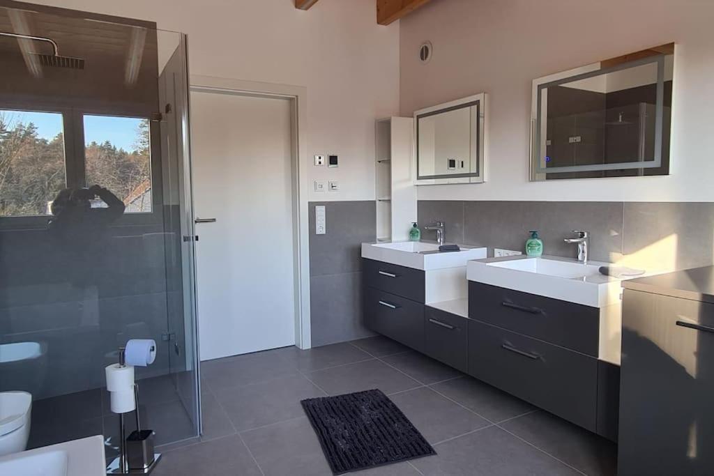Moderne Ferienunterkunft/Wohnung Burgthann ภายนอก รูปภาพ