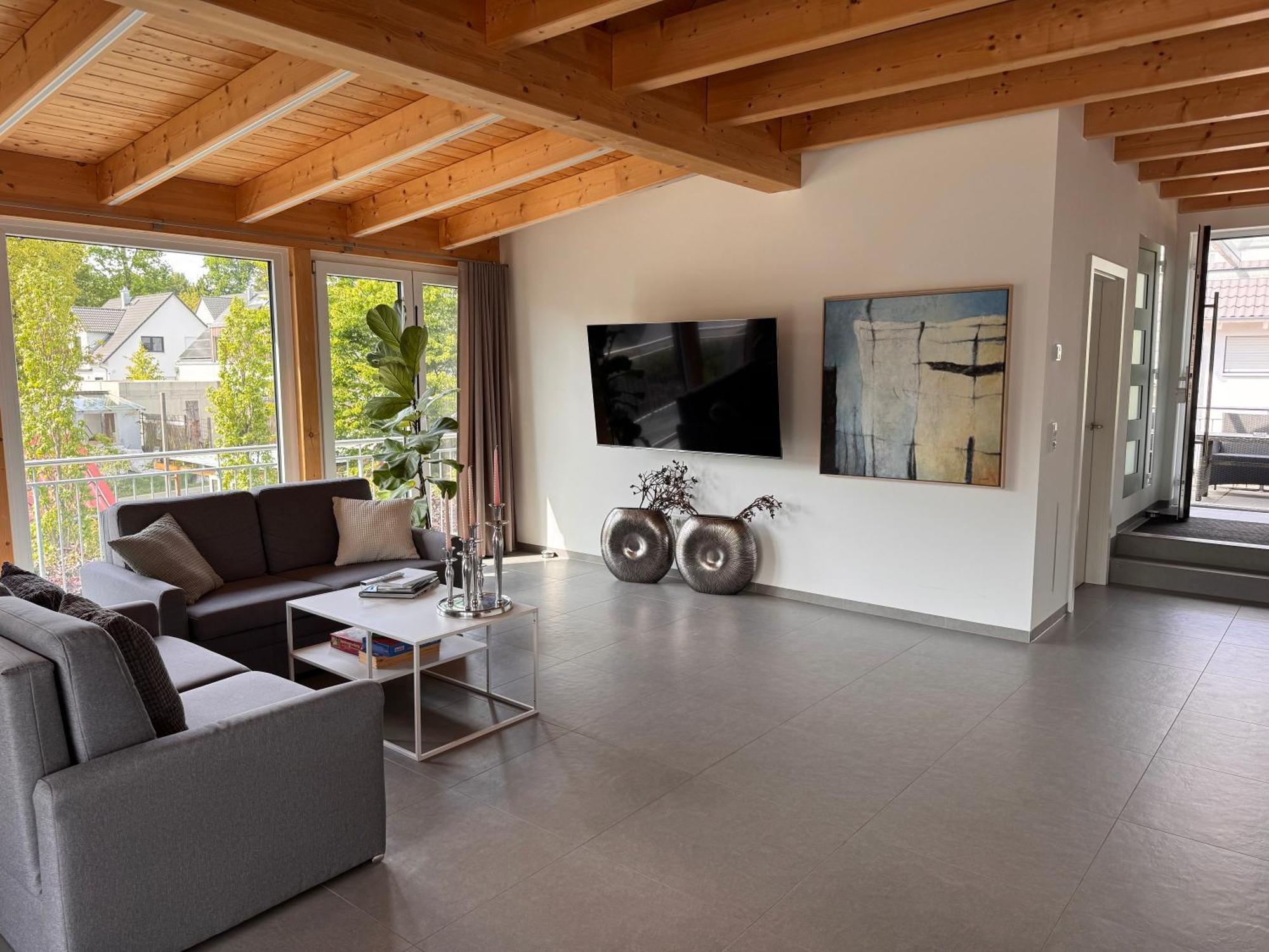 Moderne Ferienunterkunft/Wohnung Burgthann ภายนอก รูปภาพ